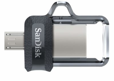SanDisk 256GB Ultra Dual Drive m3.0 for Android Devices and Computers - microUSB, USB 3.0 - SDDD3-256G-G46