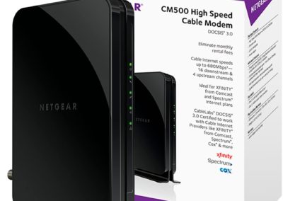 NETGEAR CM500-1AZNAS (16x4) DOCSIS 3.0 Cable Modem, Max download speeds of 686Mbps, Certified for Xfinity from Comcast, Spectrum, Cox, Cablevision & more