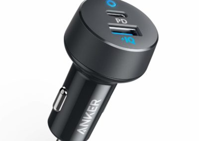 Anker Car Charger USB C, 30W 2-Port Compact Type C Car Charger with 18W Power Delivery and 12W PowerIQ