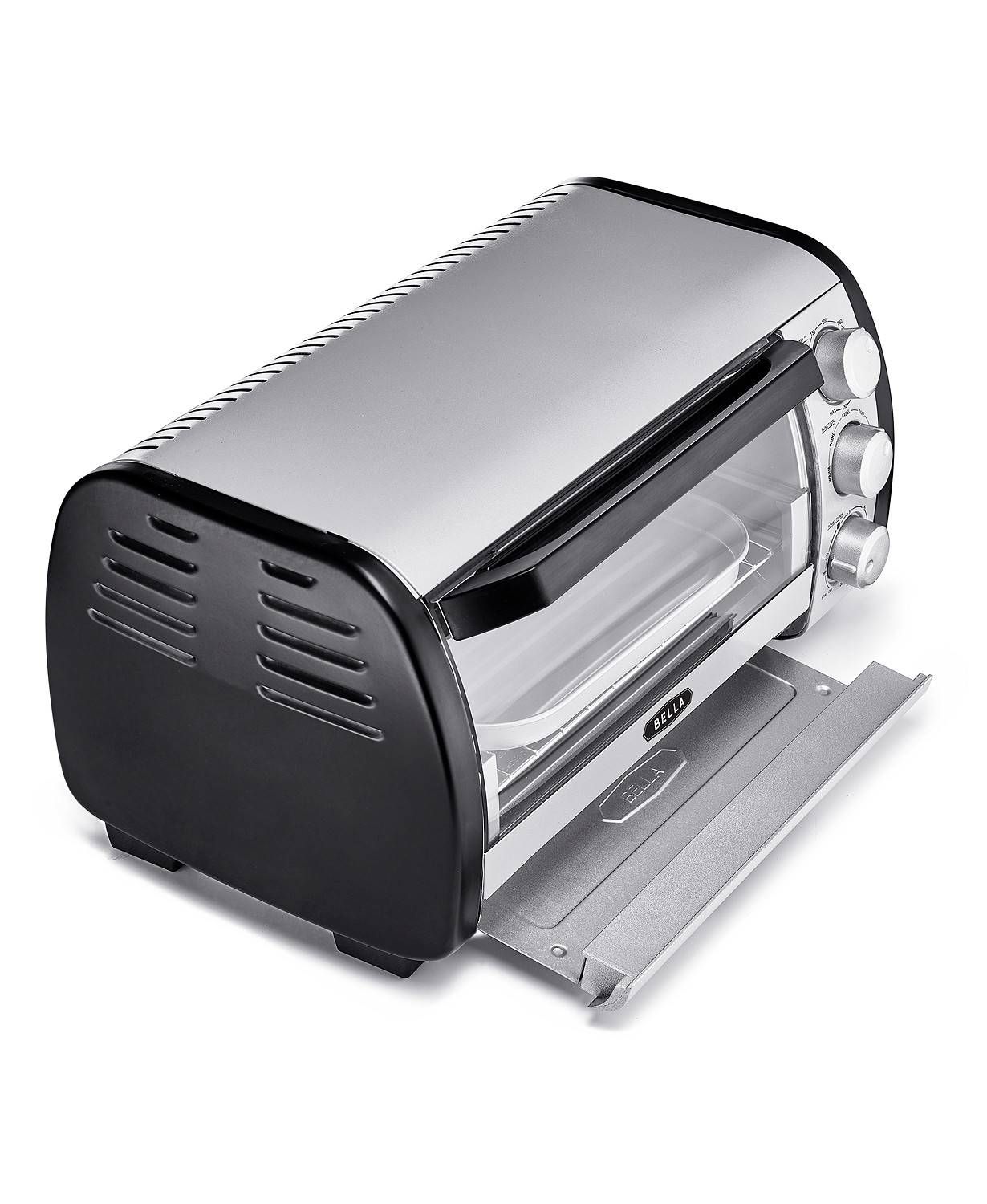 Bella 4 Slice Toaster Oven In Black Silver For 8 99 After Rebate 