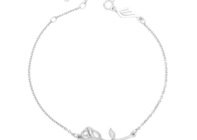.925 Silver Forbidden Rose Diamond Bracelet (Includes 1 Diamond) - Silver