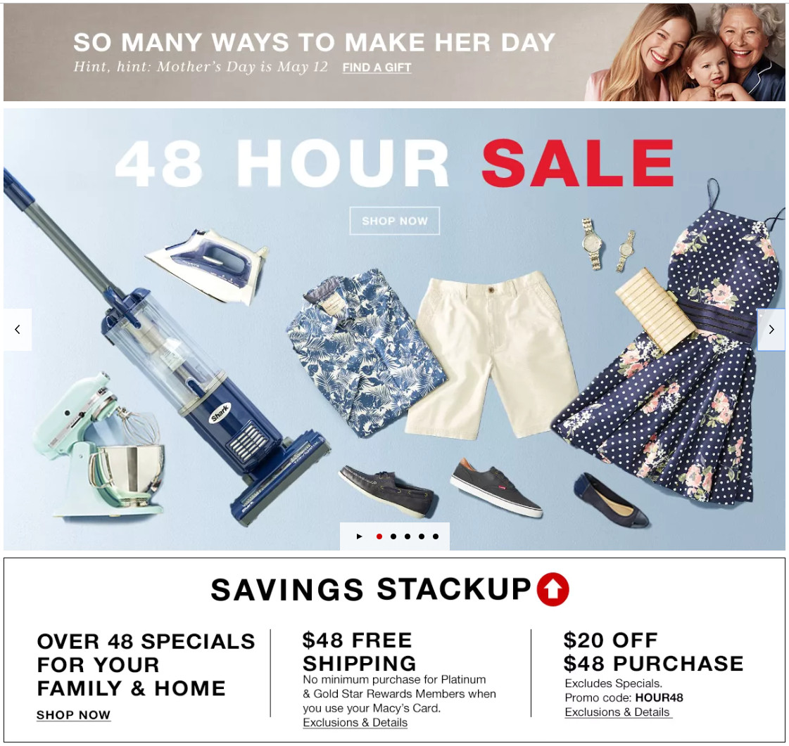 Coupon for $20 off a $48+ Purchase at Macys - APEX DEALS