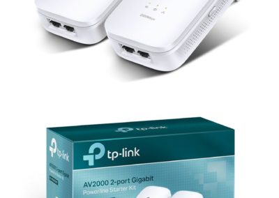 TP-Link AV2000 2-Port Gigabit Powerline ethernet Adapter Kit, Powerline speeds up to 2000Mbps (TL-PA9020 KIT)