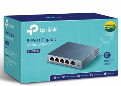 TP-Link 5 Port Gigabit Ethernet Network Switch | Ethernet Splitter | Sturdy Metal w/ Shielded Ports | Life Time Warranty| Plug-and-Play | Traffic Optimization | Unmanaged (TL-SG105)