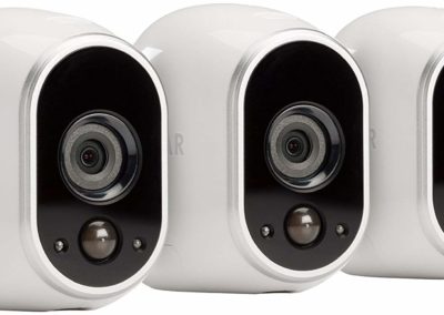Arlo Smart Home Security Camera System - 3 HD, 100% Wire-Free, Indoor / Outdoor Cameras with Night Vision Battery Powered - VMS3330-100NAS