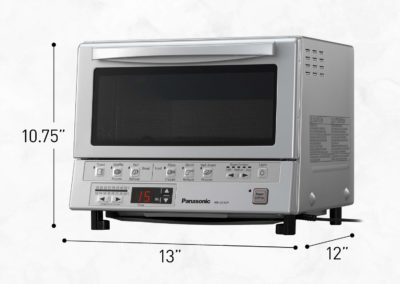 Panasonic Toaster Oven NB-G110P FlashXpress with Double Infrared Heating and Removable 9-Inch Inner Baking Tray, Silver, 1300W