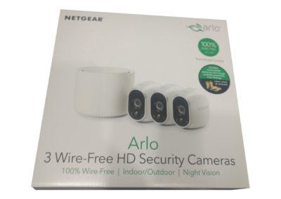 Arlo Smart Home Security Camera System - 3 HD, 100% Wire-Free, Indoor / Outdoor Cameras with Night Vision Battery Powered - VMS3330-100NAS