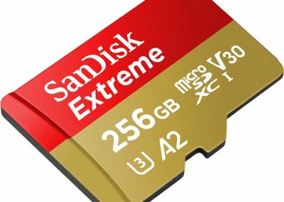 SanDisk 256GB Extreme microSDXC UHS-I Memory Card with Adapter - C10, U3, V30, 4K, A2, Micro SD - SDSQXA1-256G-GN6MA