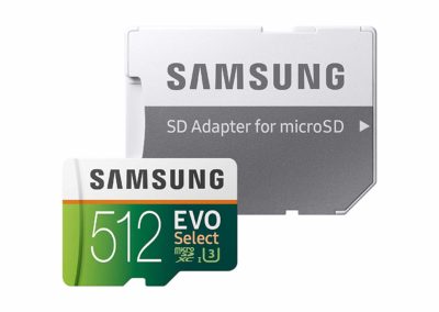 512GB Samsung EVO Select MB-ME512GA/AM 100MB/s (U3) MicroSD (microSDXC) Memory Card with Adapter