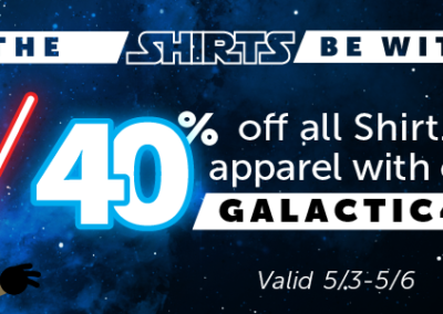 40% off Shirt.Wood apparel with code: GALACTIC40
