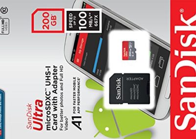 SanDisk Ultra 200GB microSDXC UHS-I card with Adapter
