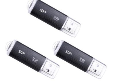 3 x Silicon Power 32 GB Blaze B02 USB 3.1 Flash Drive (SP032GBUF3B02V1K)
