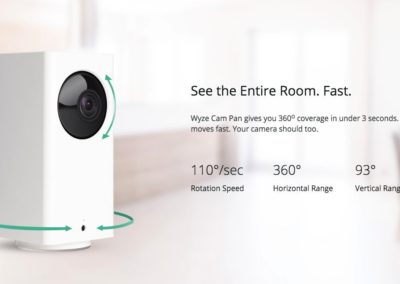 Wyze Cam Pan 1080p Pan/Tilt/Zoom Wi-Fi Indoor Smart Home Camera with Night Vision, 2-Way Audio, Free Rolling 14-Day Cloud Storage, Works with Alexa