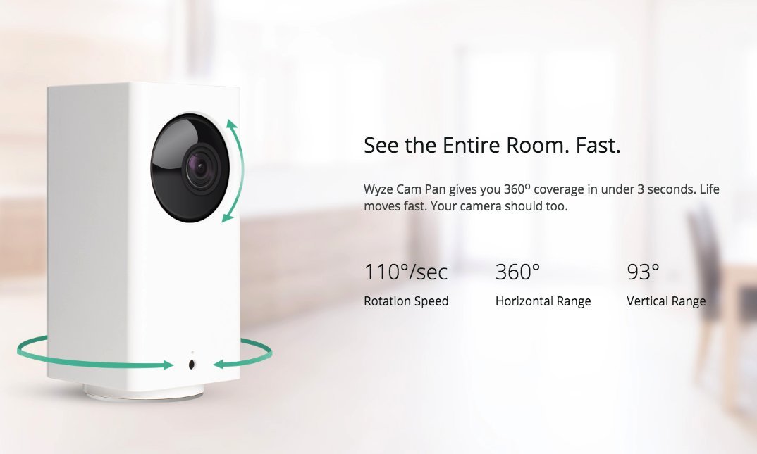 Wyze Cam Pan 1080p Pan/Tilt/Zoom Wi-Fi Indoor Smart Home ...