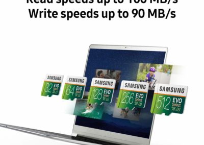 256GB Samsung EVO Select MB-ME256GA/AM microSDXC Flash Memory Card plus Full-sized Adapter