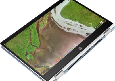 Touchscreen 14″ HP Chromebook x360 2-in-1 with 8th Gen Intel Core i3-8130U, 8GB DDR4 memory, 64GB eMMC storage Model: 14-DA0011DX SKU: 6301869