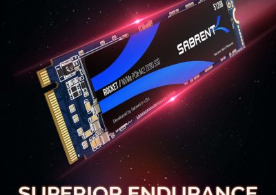 Sabrent 512GB Rocket Nvme PCIe M.2 2280 Internal SSD High Performance Solid State Drive (SB-ROCKET-512)