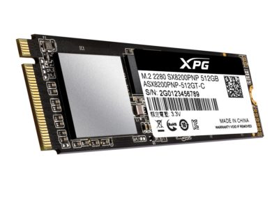 XPG SX8200 PRO PCIE NVME GEN3X4 M.2 2280 512GB SSD (ASX8200PNP-512GT-C) W/ BLACK XPG HEATSINK