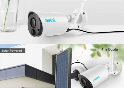REOLINK Argus Eco+Solar Panel Outdoor Solar Battery Powered Security Camera System, 1080p HD Wirefree Waterproof 2-Way Audio Night Vision with PIR Motion Sensor, SD Socket and Cloud Service
