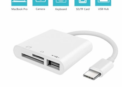 3 in 1 USB C to USB OTG Adapter,USB C to SD Card Reader,Type C Micro SD Card Adapter,USB Camera Connection Kit for New iPad Pro 11"/12.9" 2018,MacBook Pro,ChromeBook,XPS and More