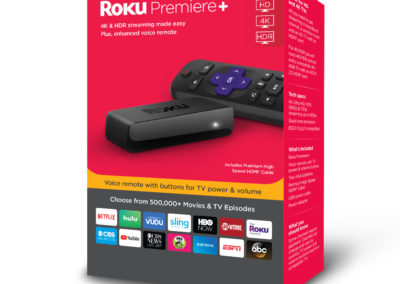 Roku Premiere+ 3921RW 4K HDR Streaming Media Player with Remote