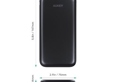 AUKEY Power Delivery Power Bank, 10000mAh PD Power Bank, Slimline 18W USB-C Portable Charger with Quick Charge 3.0 Compatible iPhone Xs/XS Max, Pixel, Samsung, Nintendo Switch etc.