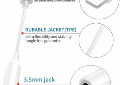 Headphone AUX Jack 3.5mm Adapter for iPhone7/7 Plus/8/8Plus/X/XS/XS MAX/XR/11 Headphone Dongle Accessories for iPhone Cable Earphone Convertor Audio Headset Stereo Line Car Adapter