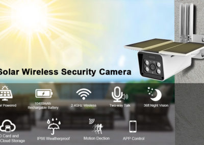 FUVISION Solar Powered Wireless Outdoor 1080P Home Security Camera,2.4G WiFi Camera,IP66 Waterproof,2-Way Audio,Night Vision,Motion Detection,Smart Outdoor Surveillance Cam-iOS/Android App