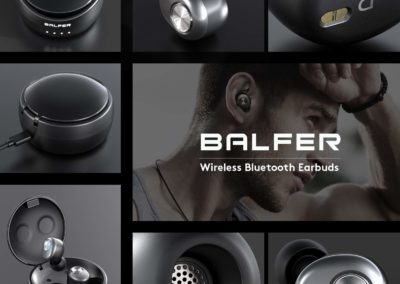 Wireless-Earbuds, BALFER True Wireless-Bluetooth-Earbuds TWS Headphones in-Ear Stereo Bluetooth V5.0 Earphone Built-in High Definition Mic Rechargable