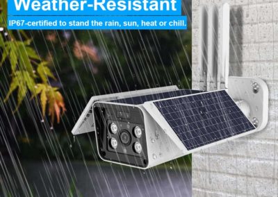 FUVISION Solar Powered Wireless Outdoor 1080P Home Security Camera,2.4G WiFi Camera,IP66 Waterproof,2-Way Audio,Night Vision,Motion Detection,Smart Outdoor Surveillance Cam-iOS/Android App