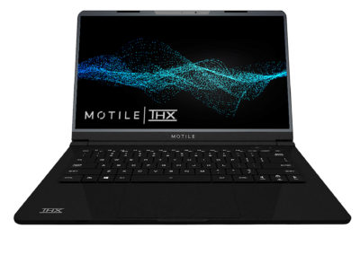 MOTILE M141-BK 14" Performance Laptop, FHD, AMD Ryzen 3 with Radeon Vega 3 Graphics, THX Spatial Audio, Tuned by THX display, 4GB RAM, 128GB SSD, HDMI, Front 720P HD IR Camera - Black