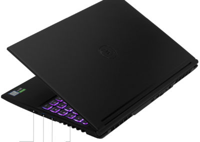 EVOO Gaming Laptop EG-LP4-BK 15" FHD 144Hz Display, THX Spatial Audio, Tuned by THX Display, 9th Gen Intel i7-9750H, Nvidia GTX 1650, 256GB SSD, 16GB Memory, Windows 10 Home, Black