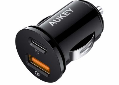 Car Charger, AUKEY CC-Y11 USB C PD Fast Car Charger with Power Delivery & Quick Charge 3.0, Compatible with iPhone 11 Pro Max, Google Pixel 4/4 XL, Samsung Galaxy S10, and More